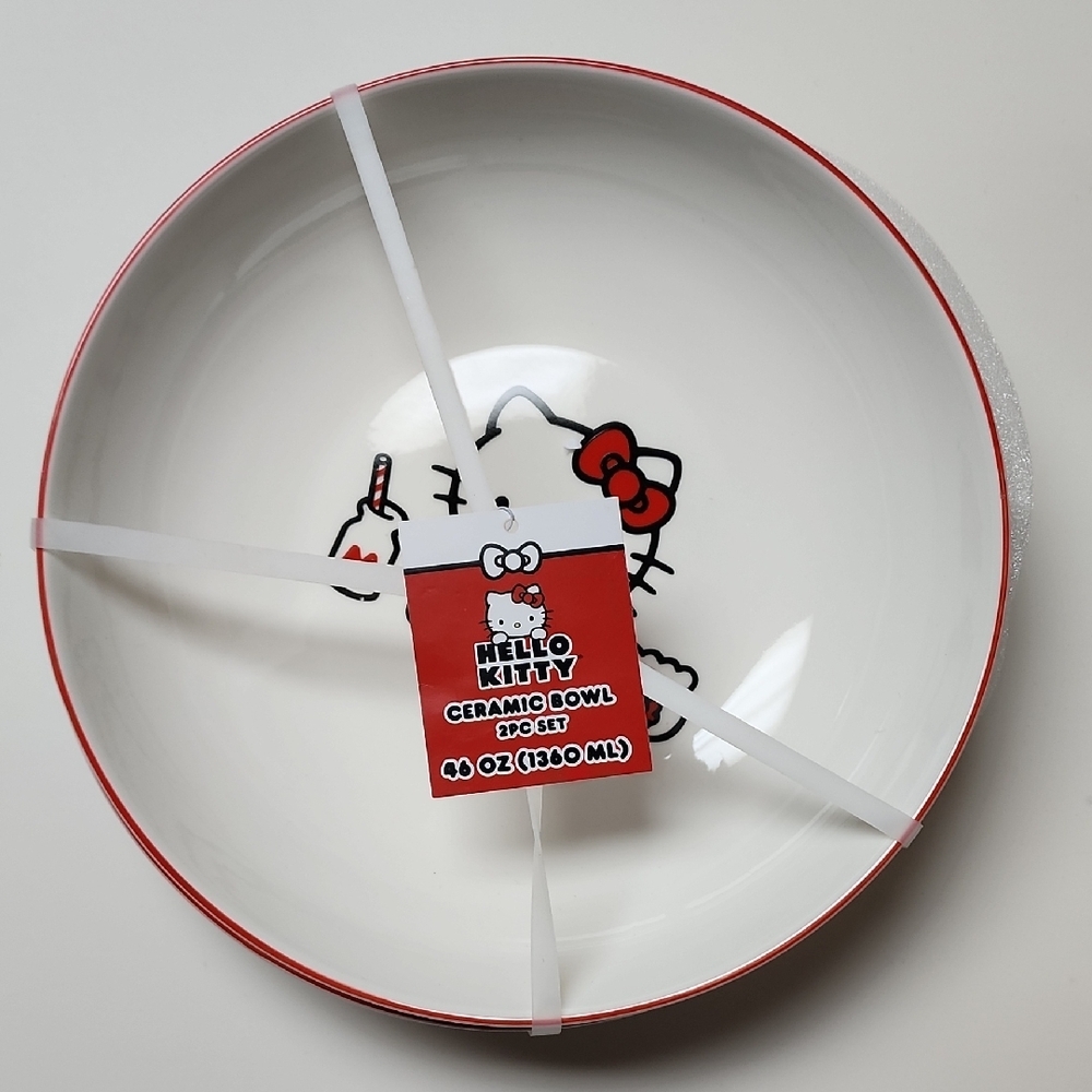 Sanrio - Hello Kitty Ceramic Bowls - 2 Pcs - New